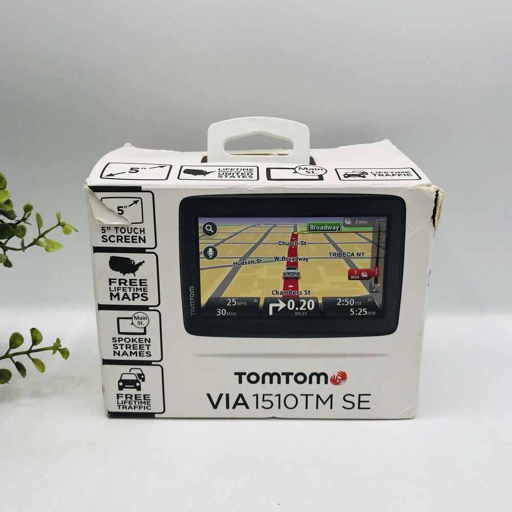 TomTom VIA 1510TM SE 5" Portable GPS  w/ Box And FREE Lifetime Maps